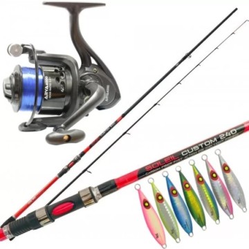 Kit combinat Kolpo Complete Light Jig pentru pescuit, 9 bucăți